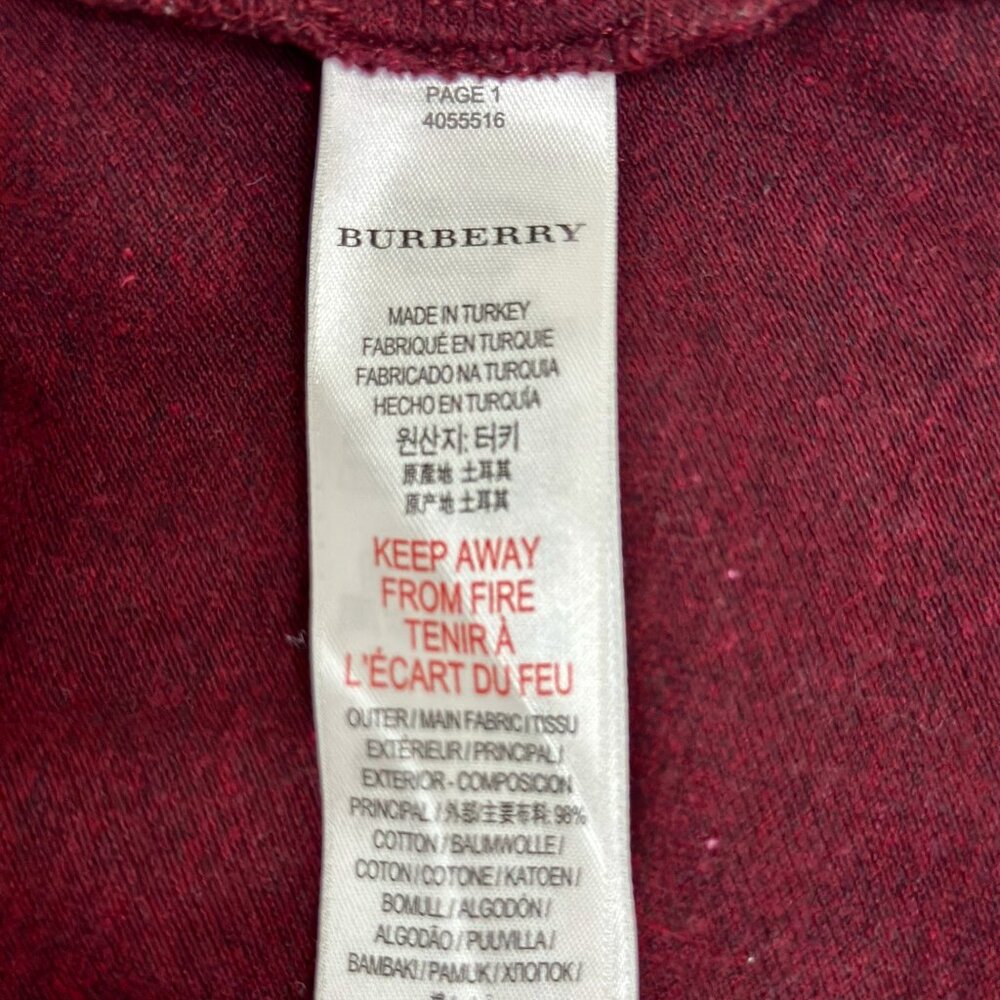 Burberry Burgundy Polo Dress Kids - Picture 7 of 7